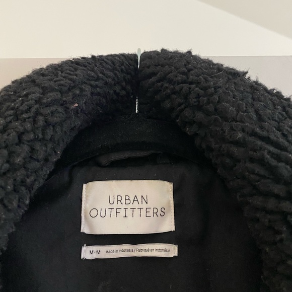 Urban Outfitters Cropped Teddy Jacket - Black - Picture 4 of 6